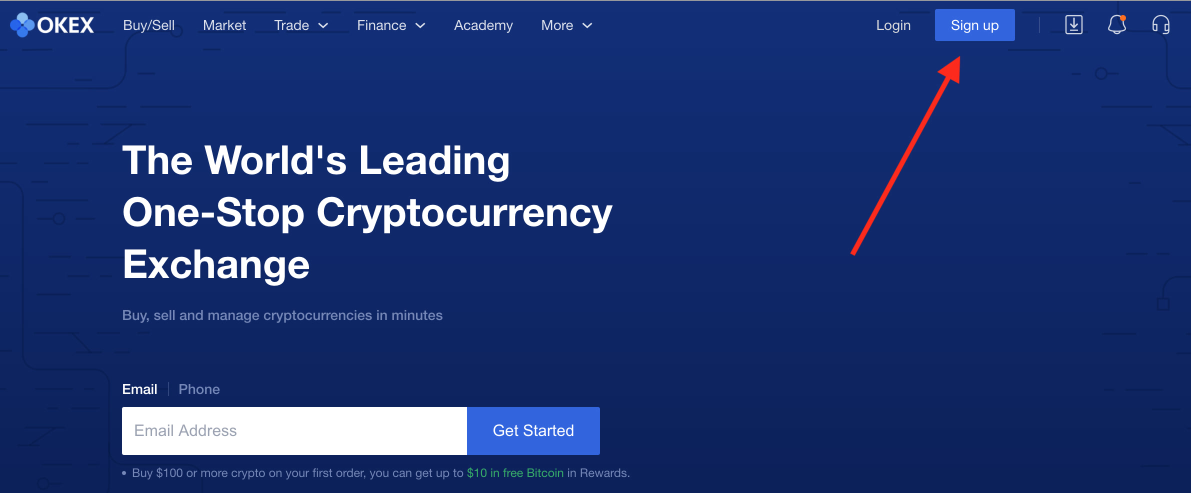 OKExの登録方法