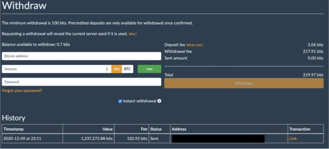 Bustadice withdrawal dashboard - Trus...